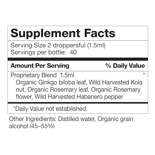 Brain Formula 2 oz. - Vegan and Wild-Harvested | Stimulates Circulation and and Improved Dr. Schulze'sBuy Supplements Australia