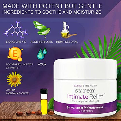 Syren Intimate Relief - Intimate Pain Relieving Gel - Relieves Vulva Pain, Throbbing, Spasms, Vaginal Dryness SYRENBuy Supplements Australia