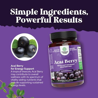 Natural Acai Berry Weight Loss Supplement Detox Products Antioxidant Superfood Natures CraftBuy Supplements Australia