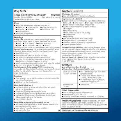 Amazon Basic Care Ibuprofen Tablets 200 mg, Pain Reliever/Fever Reducer, Body Aches Amazon Basic CareBuy Supplements Australia
