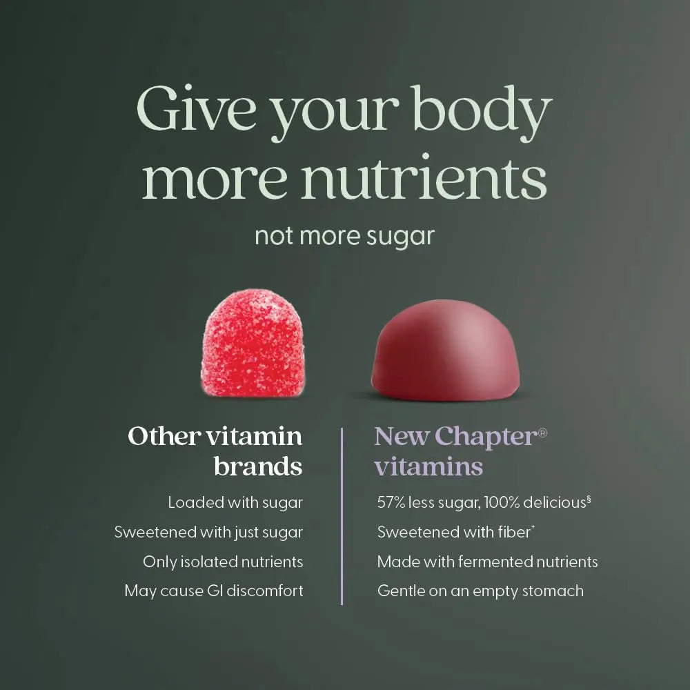 New Chapter Men’s Multivitamin Gummies, 57% Less Sugar, Men’s Gummy Vitamins with Vitamin C, D3 & Zinc New ChapterBuy Supplements Australia