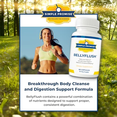Simple Promise - BellyFlush - Detox and Colon Cleanse - Supports Digestive Health, 60 Capsules Simple PromiseBuy Supplements Australia