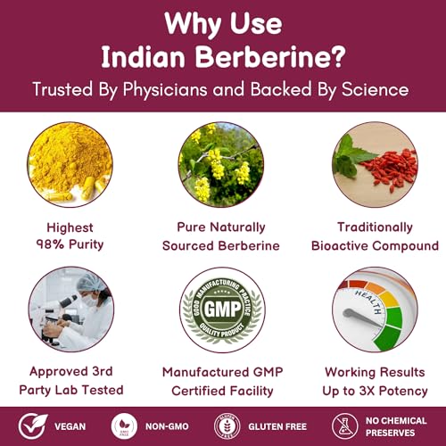 SHRISHA HERBAL Indian Berberine 1500mg - Berberine HCl 500mg Per Capsule - Support SHRISHA HERBALBuy Supplements Australia