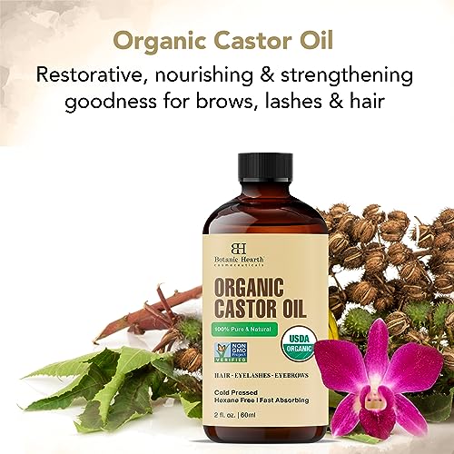 Botanic Hearth Castor Oil | USDA Certified Organic |100% Pure & Hexane Free | Cold Pressed | Growth Botanic HearthBuy Supplements Australia