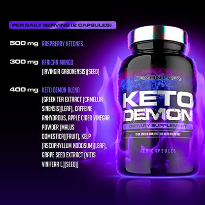 Keto Demon – Hardcore Keto Pills – Use with The Keto Diet – Packed with Raspberry Ketones Demon LabzBuy Supplements Australia