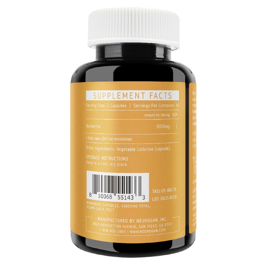 Neurogan Berberine Supplement Capsules, Weight Management Support - 45,000MG Natural NeuroganBuy Supplements Australia