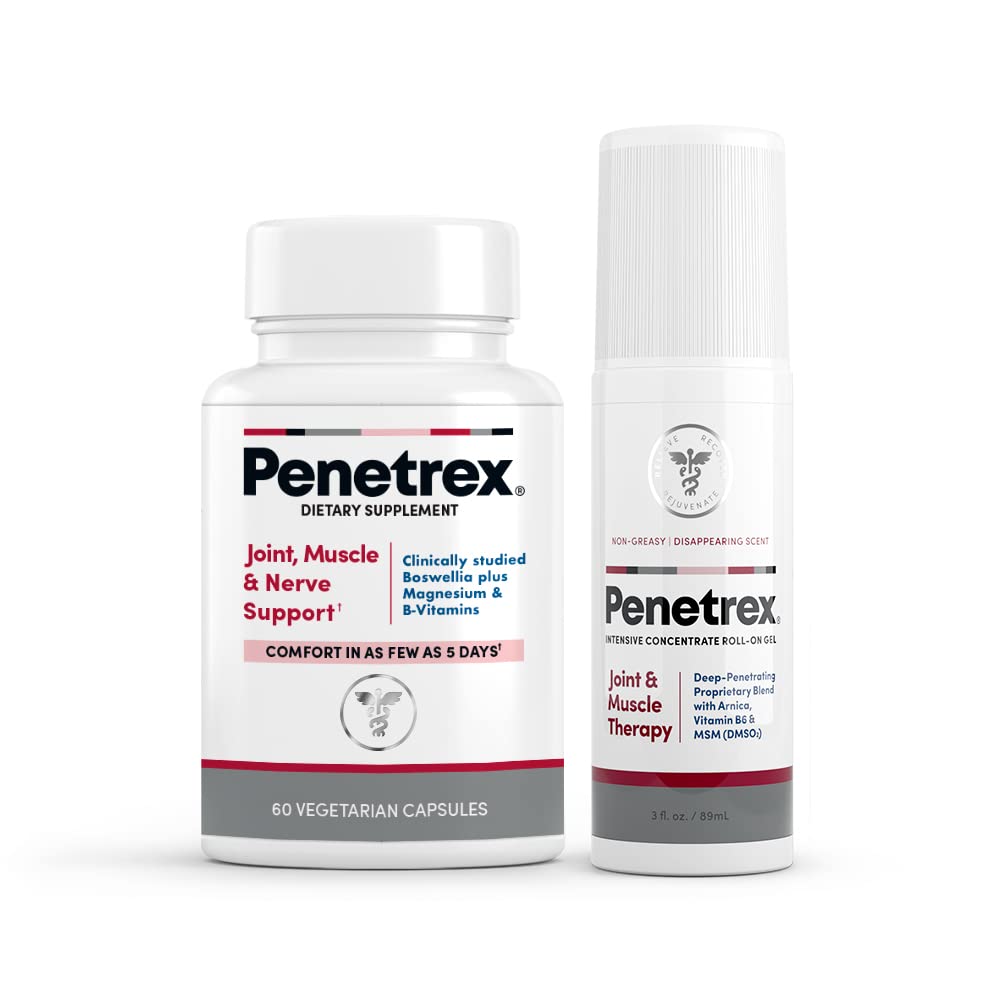 Penetrex Joint, Muscle and Nerve Support Supplement with 3 oz Joint & Muscle Therapy Roll-On Gel PenetrexBuy Supplements Australia