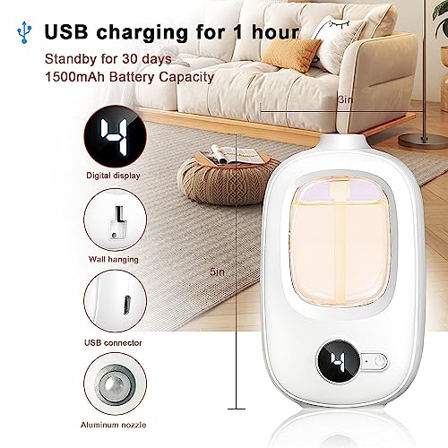 Aeeteek Shangri-la Wall Mounted Essential Oil Diffuser Aroma Oils Refill Rechargeable 4 Mist Modes AeeteekBuy Supplements Australia