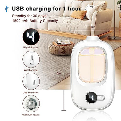 Aeeteek Shangri-la Wall Mounted Essential Oil Diffuser Aroma Oils Refill Rechargeable 4 Mist Modes AeeteekBuy Supplements Australia