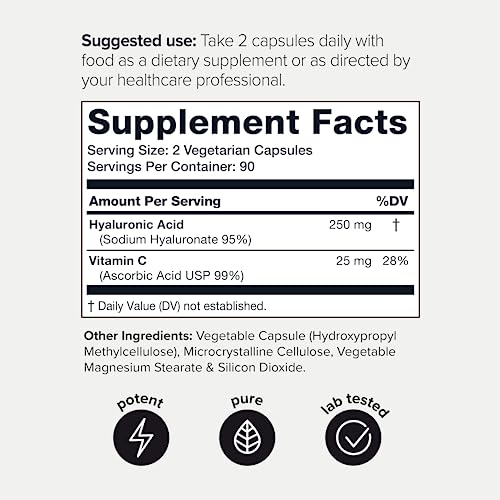 Ultra High Purity Hyaluronic Acid Capsules - 95%+ Highly Purified and Highly Bioavailable ToniiqBuy Supplements Australia