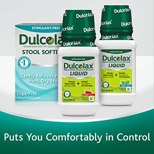 Dulcolax Liquid Laxative, Stimulant Free Laxative for Comfortable Relief, Cherry Flavor, 12 oz. DulcolaxBuy Supplements Australia
