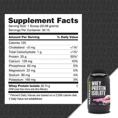 NutraBio Whey Protein Isolate Supplement – 25g of Protein Per Scoop with Complete NutraBioBuy Supplements Australia