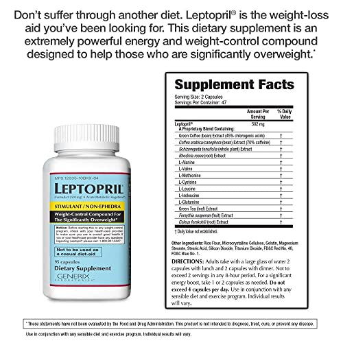 GENERIX LABORATORIES Leptopril- Dietary Supplement and Acute Metabolic Regulator Basic ResearchBuy Supplements Australia