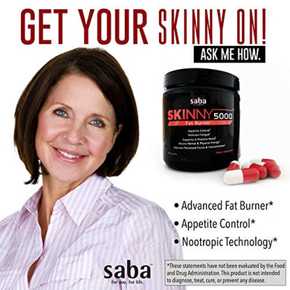 Saba Skinny 5000 -Fat Loss -Weight Loss-Appetite Control -Mild Jitter-Free Energy- Focus SabaBuy Supplements Australia