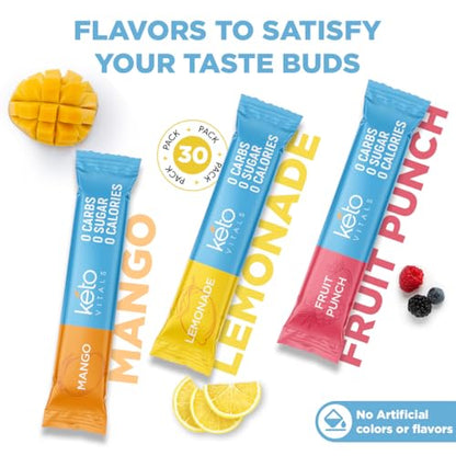 Keto Vitals Original Electrolytes Powder Packets | Keto Friendly Electrolyte Travel Packets Keto VitalsBuy Supplements Australia