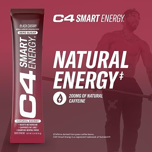 C4 Smart Energy Powder Stick Packs - Sugar Free Performance Fuel & Nootropic Brain CellucorBuy Supplements Australia