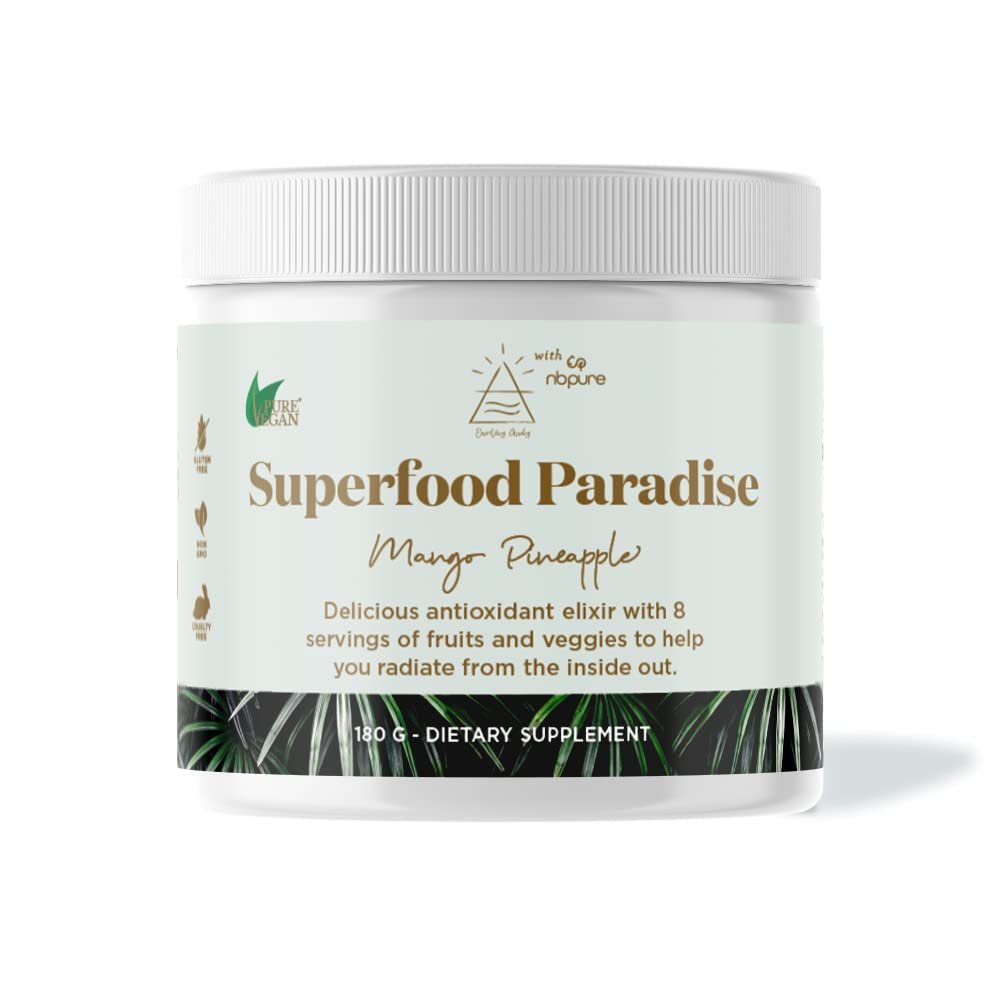 nbpure Earthy Andy Superfood Paradise, Mango Pineapple, 30 Servings nbpureBuy Supplements Australia
