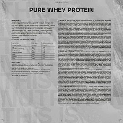 Bulk Pure Whey Protein Powder Shake, Berries and Cream, 1 kg, Packaging May Vary BulkBuy Supplements Australia