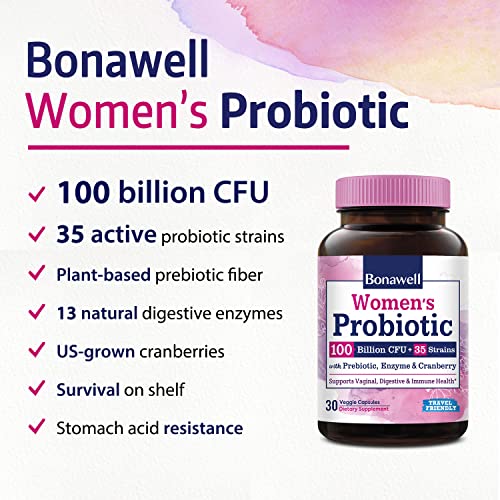Bonawell Probiotics for Women 100B, with Organic Prebiotic, Cranberry for Feminine Health BonawellBuy Supplements Australia