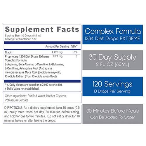 Creative Bioscience 1234 Diet Drops Extreme, 2 Fl Oz (4 Pack) Creative BioscienceBuy Supplements Australia