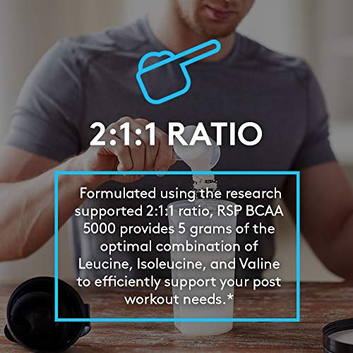 RSP BCAA 5000 (30 Serv), Premium BCAA Capsules for Post Workout Muscle Recovery, Endurance & Energy, 5g of Essential Branched Chain Amino Acids Per Serving (Packaging May Vary)