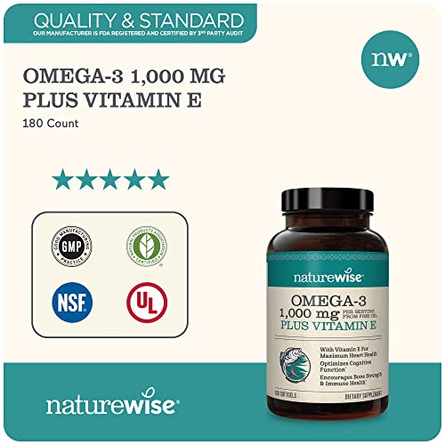 NatureWise High-Potency 1000mg Omega 3 with 600mg EPA, 400mg DHA, & Vitamin E NatureWiseBuy Supplements Australia