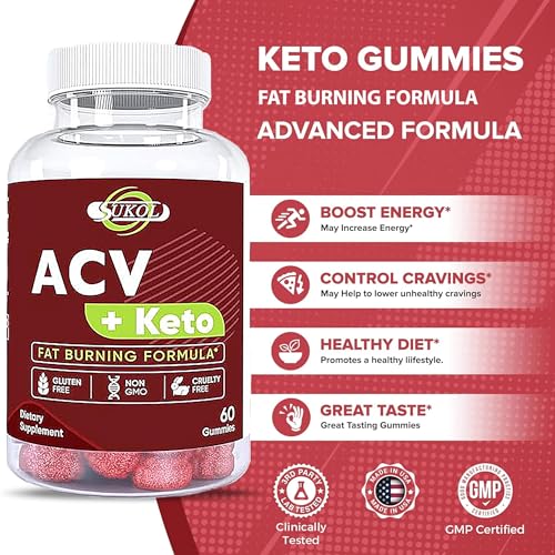 60 Counts Keto ACV Gummies Advanced Formula - Diet Gummies for Women & Men SukolBuy Supplements Australia