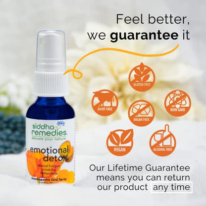 Siddha Remedies Emotional Detox Homeopathic Oral Spray for Melancholy, Irritability SiddhaBuy Supplements Australia