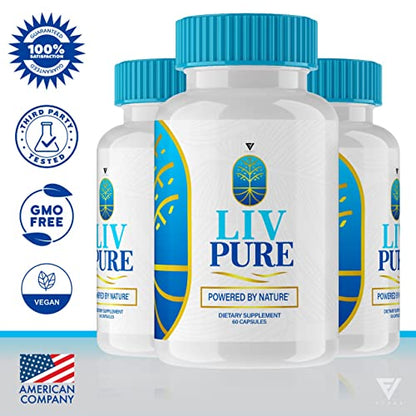 (5 Pack) Liv Pure Pills, Livpure Liver Detox Cleanse Management Capsules Advanced Formula FyvusBuy Supplements Australia