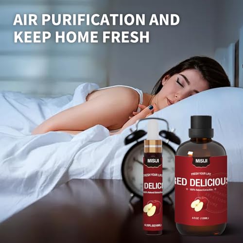 Essential Oils-MISIJI Apple Fragrance Essential Oils for Diffuser for Home 4FL.OZ Plus 0.33,Diffuser Oils Scents MISIJIBuy Supplements Australia