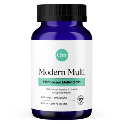 Ora Organic Plant Based Multivitamin for Women and Men, Bluelight Protection - Brain, Eye, Energy, Immune, Skin, Hair, Heart Ora Organic