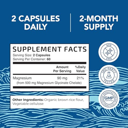 Magnesium Glycinate 500mg | Chelated Bisglycinate Complex for Muscle Relaxation Nobi NutritionBuy Supplements Australia