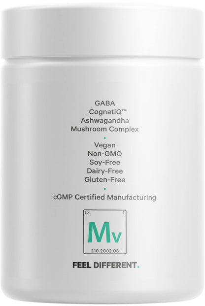 Codeage Meditate Vitamins+ Supplement - CognatiQ, DHH-B, GABA, Ashwagandha, Organic Mushrooms, Blueberries - BDNF Brain Pills and Neuroprotein - Vegan, Non-GMO, Gluten-Free - 60 Capsules CodeageBuy Supplements Australia