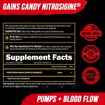 ALPHA LION Gains Candy, Supplement Pills for Muscle Pump & Blood Flow, Nitric Oxide ALPHA LIONBuy Supplements Australia