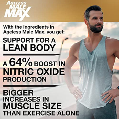 Ageless Male Max Chewable Nitric Oxide Booster Supplement for Men – High Potency New VitalityBuy Supplements Australia