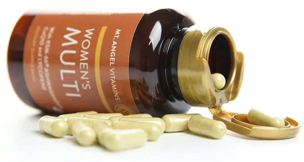 Mt. Angel Vitamins - Daily Womens Multivitamin - Adult Formula with Iron, Calcium, KSM-66 Ashwaganda, and a Potent Proprietary Herbal Blend Mt. Angel Vitamins