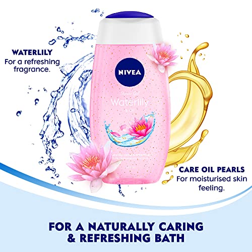 Nivea Bath Shower Water Lily Oil, 250 ML, Moisturizing Skin Cleanser with Oil Pearls and Water Lily Fragrance NIVEABuy Supplements Australia