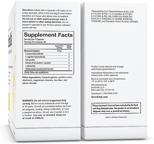 Sero-Vital Renewal Complex - Reverse The Signs of Aging - Clinically Tested to Increase Human Growth SerovitalBuy Supplements Australia