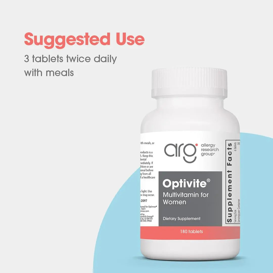 Optimox Optivite - PMS Support Supplement for Women, Period Multivitamin for Hormone Balance with Vitamin B6 & Iron, Hormone Support Vitamin - 180 Tablets OptimoxBuy Supplements Australia