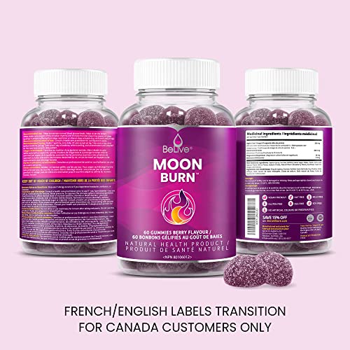 BeLive MoonBurn Nighttime Melatonin Gummies - 60 Ct | Formulated with Apple Cider BeLiveBuy Supplements Australia