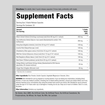 Menopause Supplement for Women | 100 Capsules | Advanced Support Formula | for Night Piping RockBuy Supplements Australia