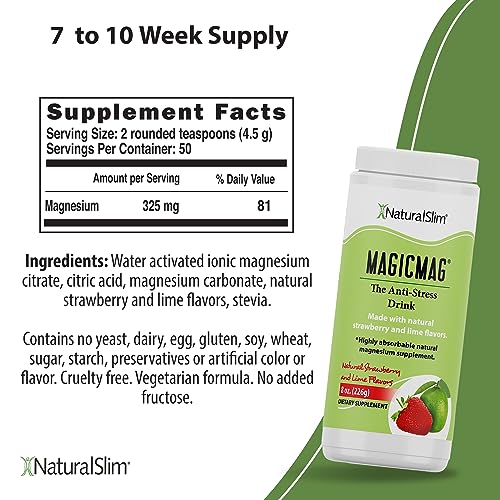 NaturalSlim Magicmag Pure Magnesium Citrate Powder – Stress, Constipation, Muscle NaturalSlimBuy Supplements Australia