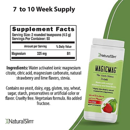 NaturalSlim Magicmag Pure Magnesium Citrate Powder – Stress, Constipation, Muscle NaturalSlimBuy Supplements Australia