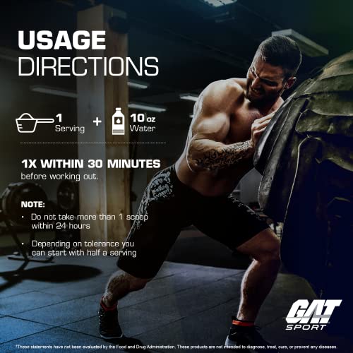 GAT SPORT NITRAFLEX Burn, Pre Workout Thermogenic Powder, Apple Melon, 30 Servings GAT SPORTBuy Supplements Australia