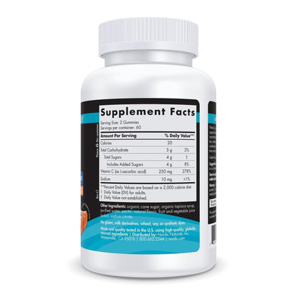 Nordic Naturals Vitamin C Gummies Sport, Tart Tangerine - 120 Gummies - 250 mg Vitamin C - Antioxidant Protection - NSF Certified - Non-GMO, Vegan - 60 Servings Nordic NaturalsBuy Supplements Australia