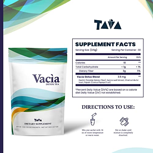 Tava Vacia Detox Tea Supplement, Boosts Energy, Supports Joint Mobility and Immune System TAVABuy Supplements Australia