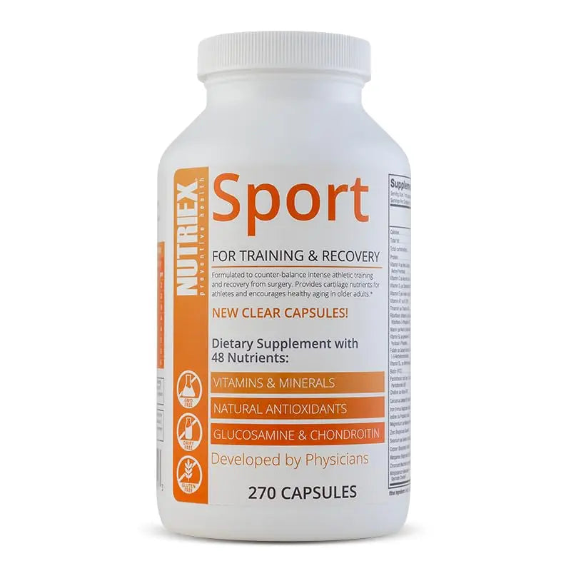 Nutriex Sport Comprehensive Multivitamin Supplement with Glucosamine & Chondroitin 270 Capsules NutriexBuy Supplements Australia