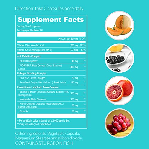 UpNourish Anti Cellulite Supplements - Varicose Veins Support, Restless Leg Relief UpNourishBuy Supplements Australia