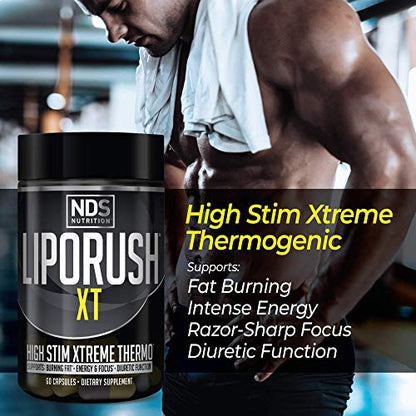 LIPORUSH NDS Nutrition XT - Concentrated Thermogenic with L-Carnitine & Teacrine LIPORUSHBuy Supplements Australia