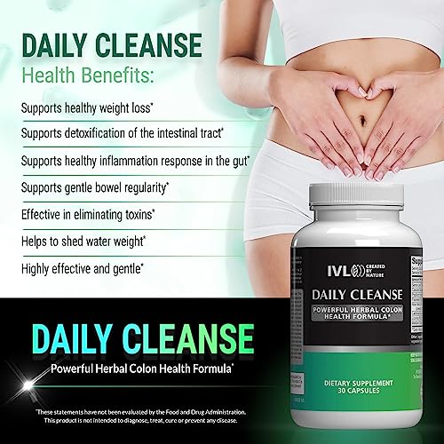 IVL - Daily Cleanse Herbal Colon Health Formula - Detoxification, Probiotic, Digestive Support IVLBuy Supplements Australia